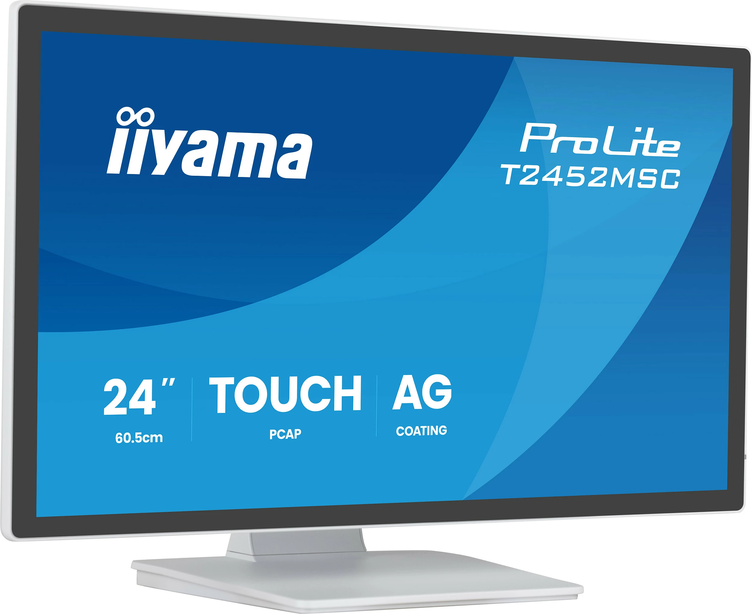 Monitor touch iiyama ProLite T2452MSC-W1AG, 24", Full HD, anti-glare, i bardhë