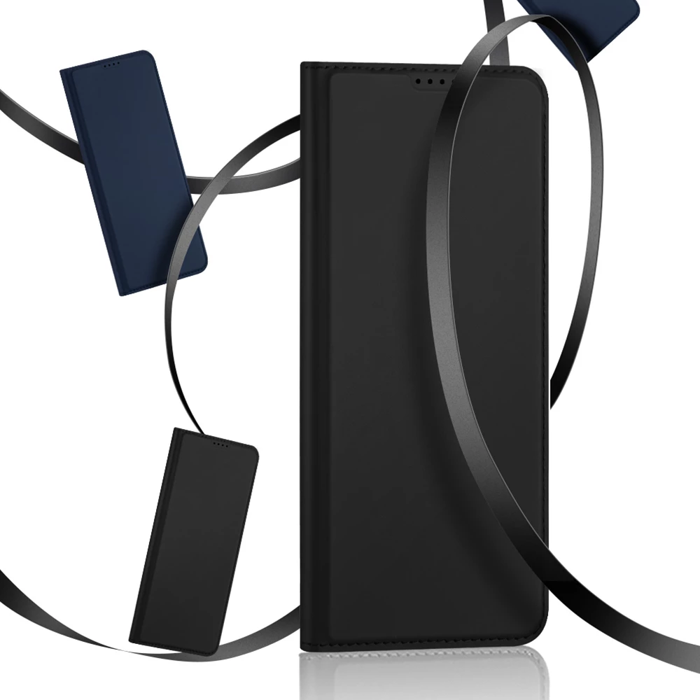 Mbështjellës Dux Ducis Skin Pro për Realme 10 Pro+, me kapak, xhep për kartela, qëndrim, kaltër