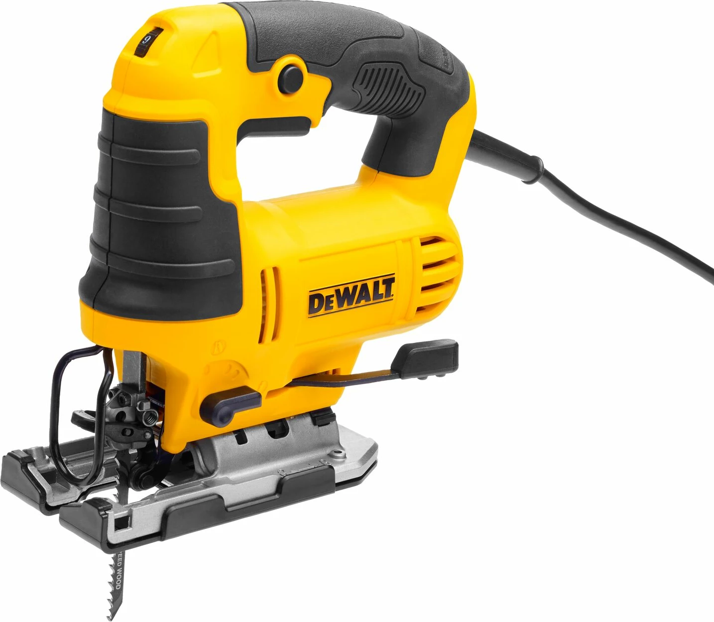 Sharrë vibruese DeWalt DWE349 650W, 500-3200/min, goditje 20mm, 0-45°, e verdhë/zezë