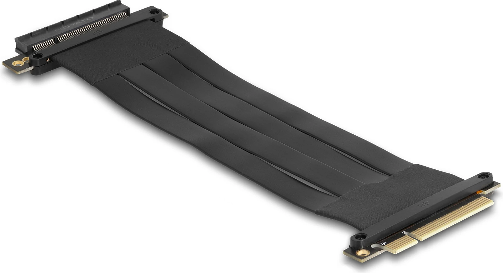 Kartë riser PCI Express x8 DeLOCK, kabllo 30 cm, e zezë