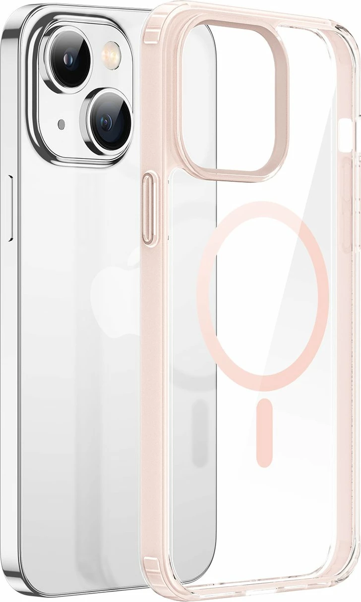 Mbështjellës Dux Ducis Clin2 për iPhone 14 Plus, MagSafe, Rozë, Transparent