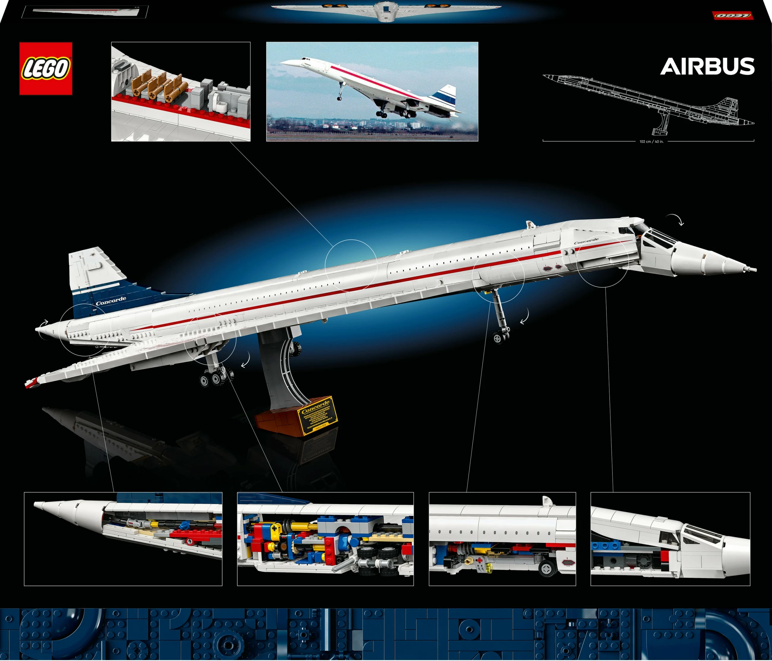 Set ndërtimi LEGO ICONS Concorde, 2083 pjesë, shumëngjyrësh