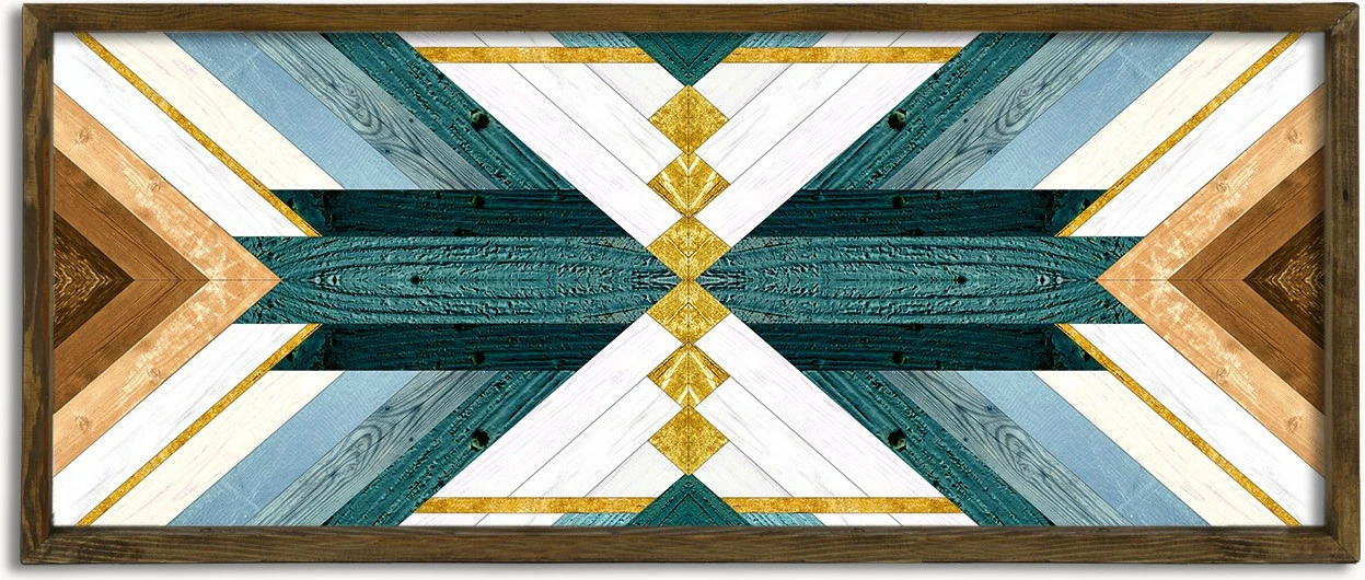Pikturë dekorative me kornizë MDF, Wallity, TAH073, shumëngjyrëshe, 40x120cm