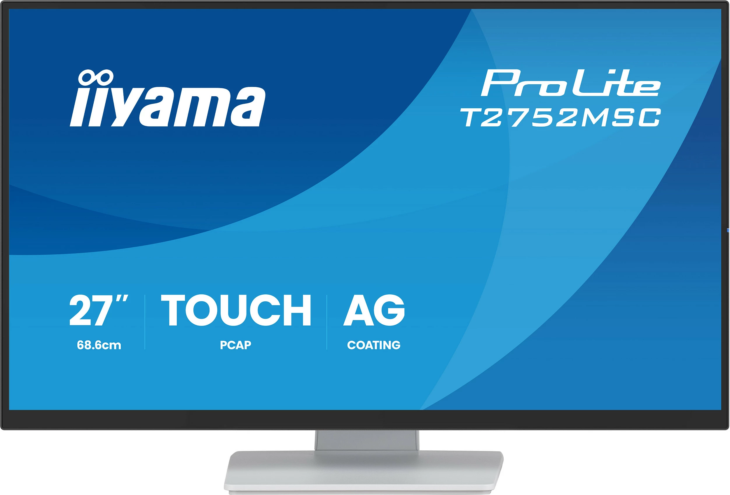 Monitor touch iiyama ProLite T2752MSC-W1AG, 27", Full HD, IPS, 10-point, i bardhë