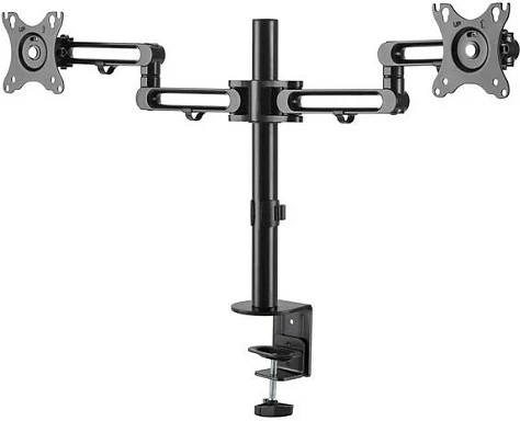 Krah mbajtës për dy monitorë StarTech, VESA 75x75/100x100, clamp tavoline, deri 32 inç, i zi