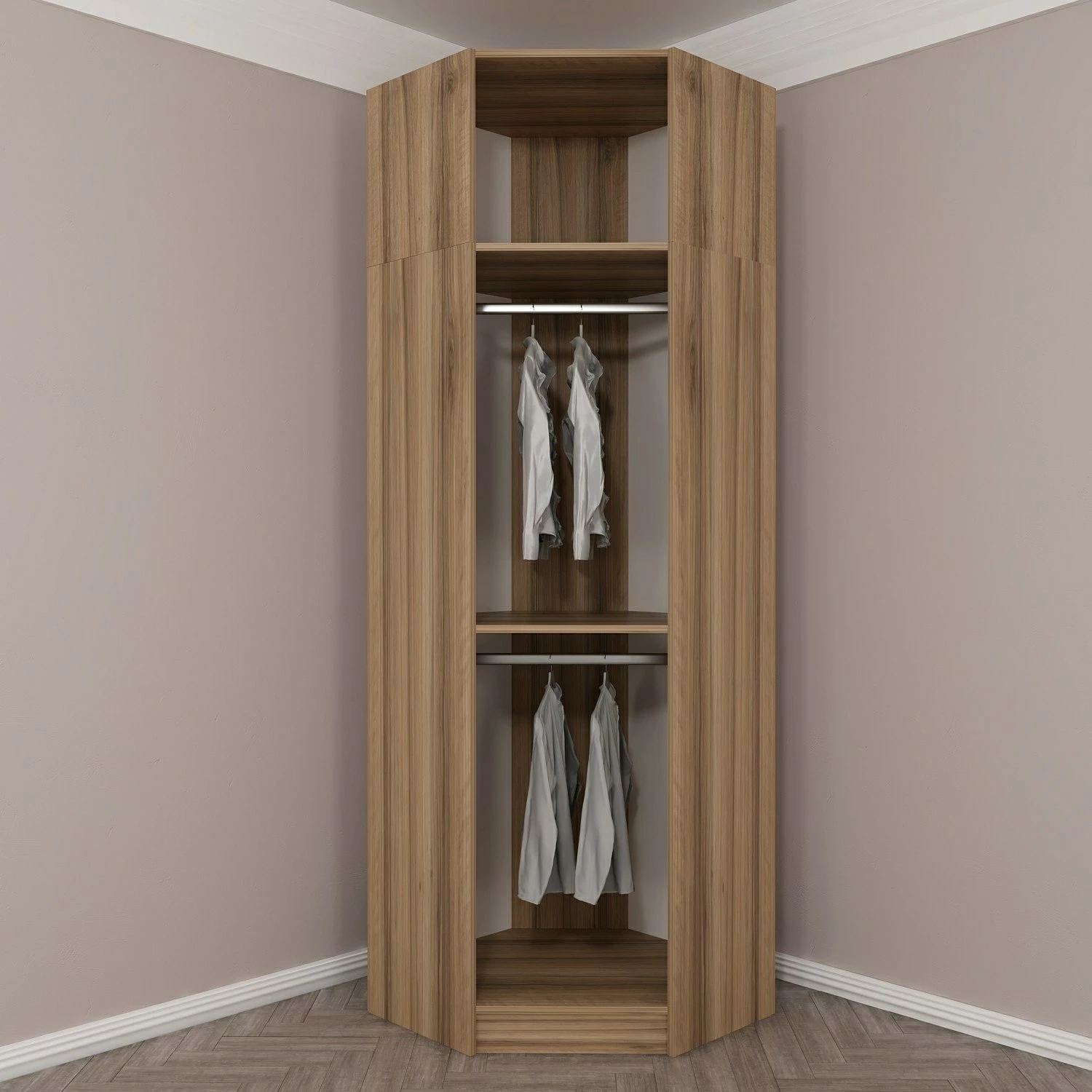 Dollap këndi Skye Decor, antracit-lis, 2304