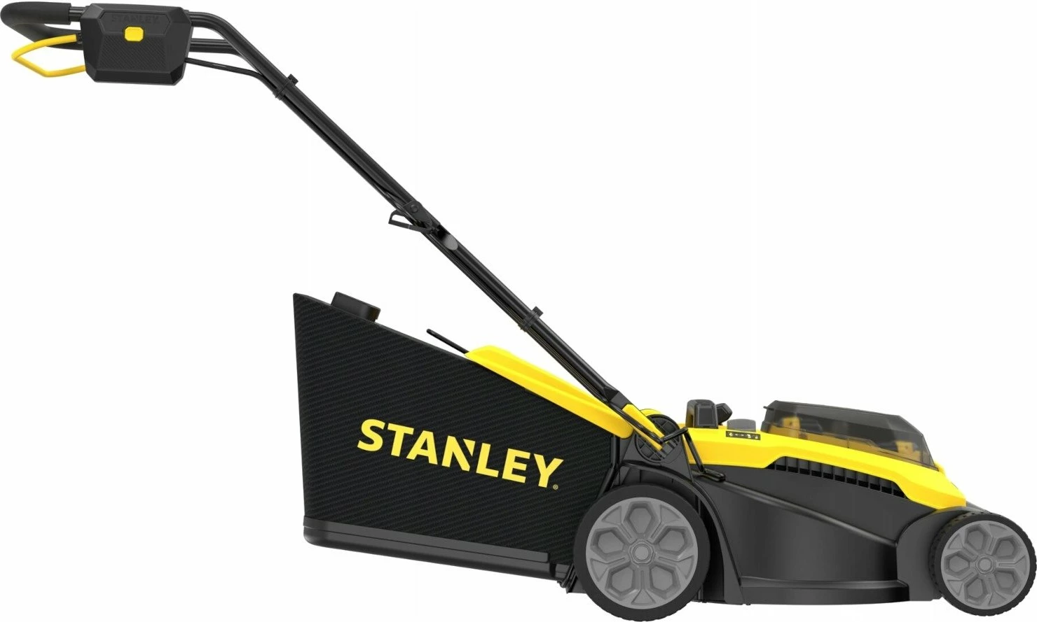 Kositëse bari me bateri Stanley SCMWP3701M2 37 cm 36V (2x18V) 2x4Ah, verdhë/zezë, set me 2 bateri + 2 karikues