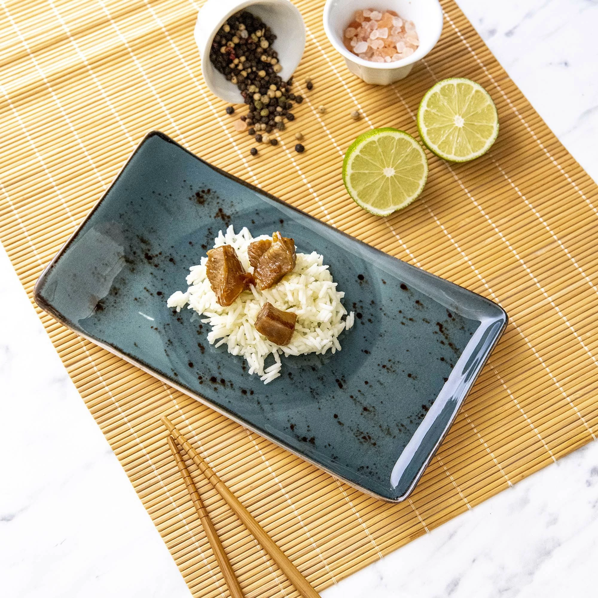 Pjatë servimi Fine Dine Arando 215x120 mm, gri, set 6 copë