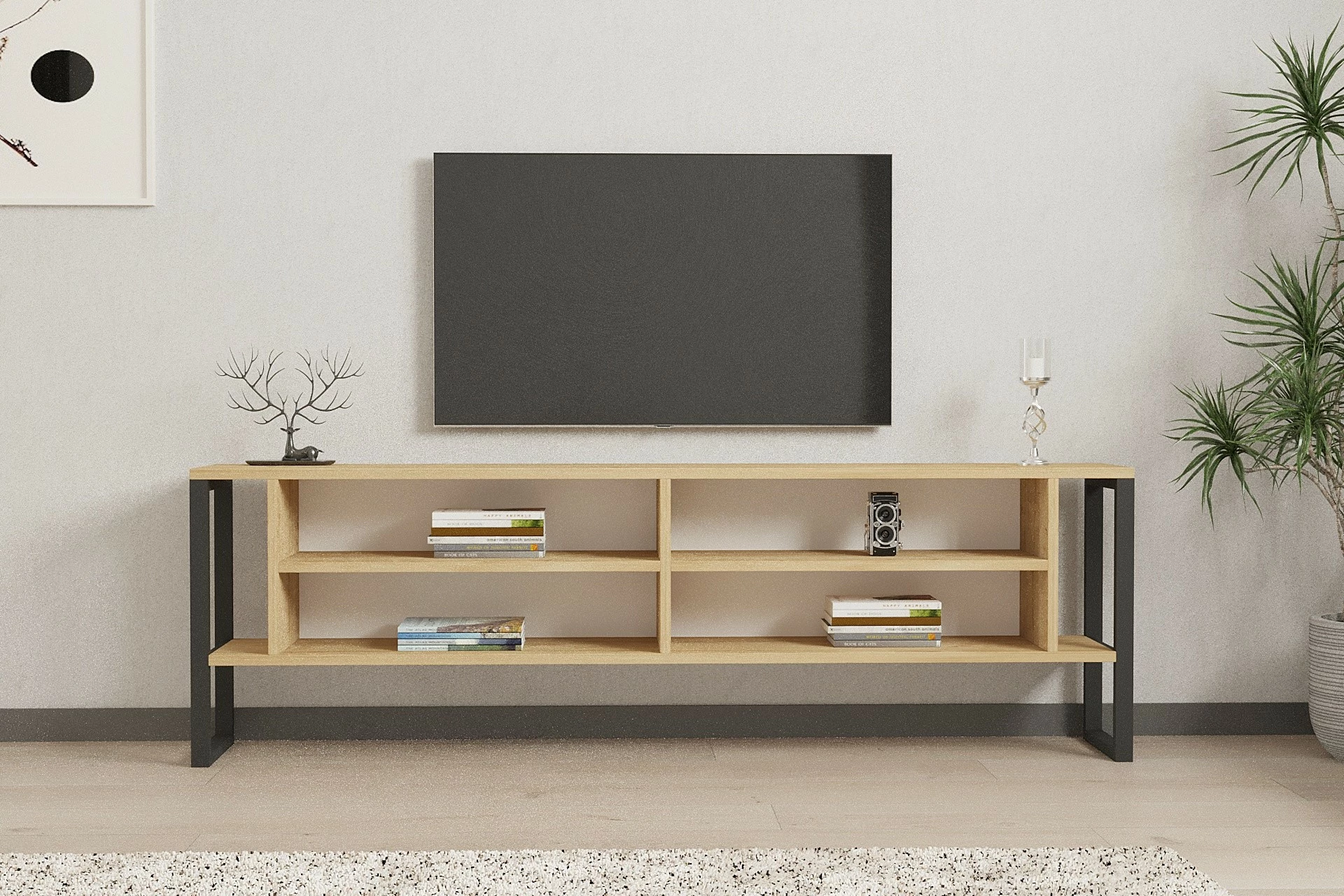 Komodë TV Hanah Home, Cupe, ngjyrë safir