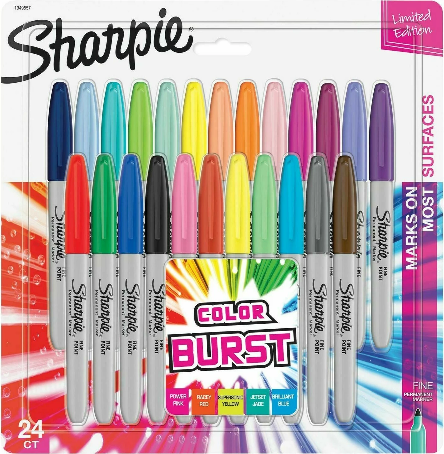 Set markera Sharpie Fine 24 copë, shumëngjyrëshe, majë e hollë