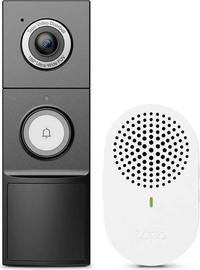 zile dere smart, TP-Link Tapo D235, me kamerë 180° FOV, me çin, e zezë