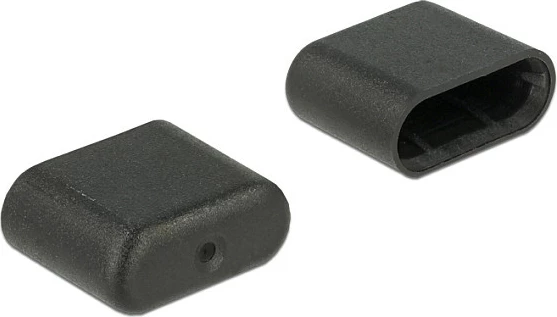 Kapak pluhuri DeLOCK 64008 për USB Type-C, set 10 copë, i zi
