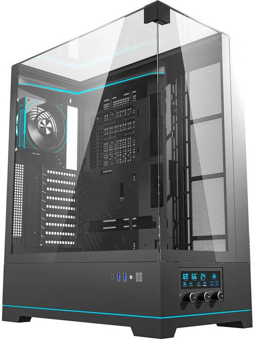 Kasë Darkflash DY450L PRO, ATX Mid Tower, 1 ventilator, e zezë