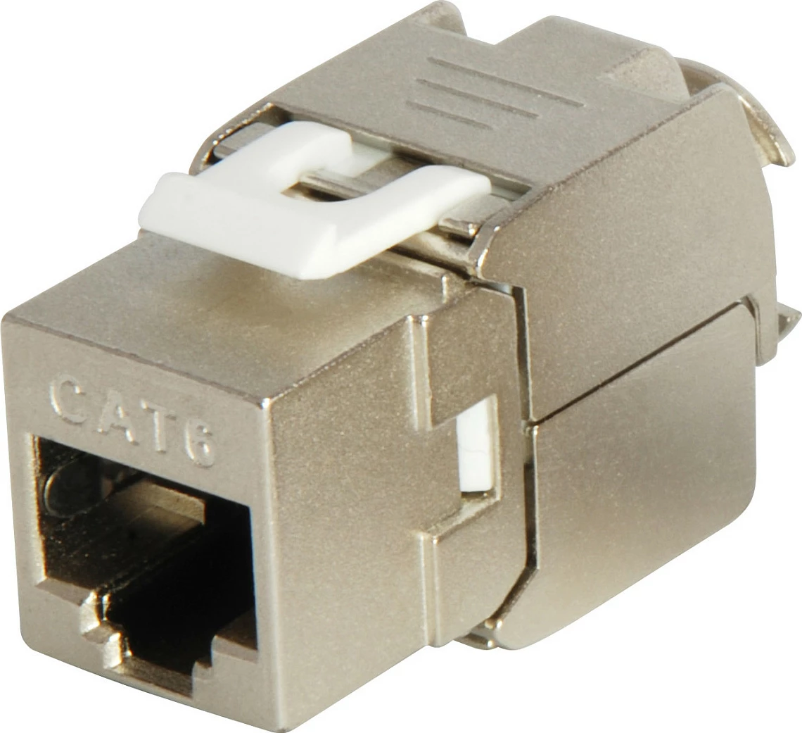 Keystone jack rrjeti EQUIP Cat.6 i ekranizuar, pa vegla, RJ-45/LSA, alumin