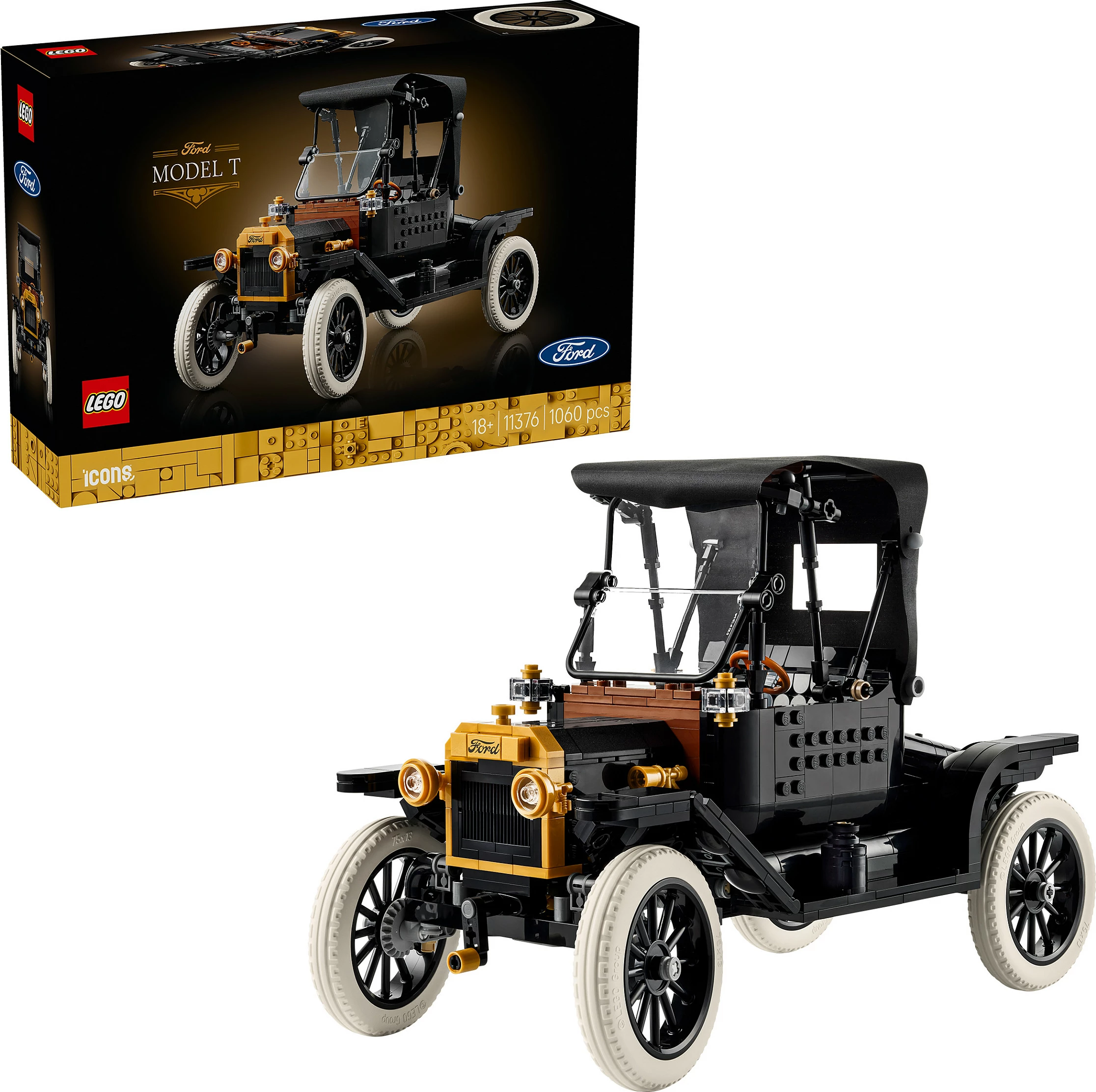 Set ndërtimi LEGO Icons Ford Model T 11376, 1060 copë, multicolor