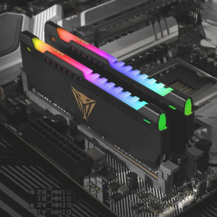 RAM Memorje Patriot Viper Steel RGB PVSR432G320C8K 32GB (2x16GB) DDR4-3200 CL18, e zezë, kit 2 copë