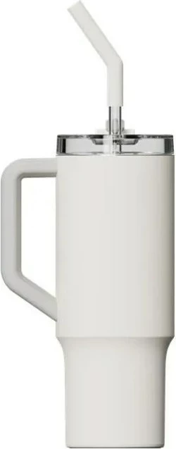 Termokupë Xiaomi Straw Mug XMXGB01PL 1 L, inox, me pipë, e bardhë