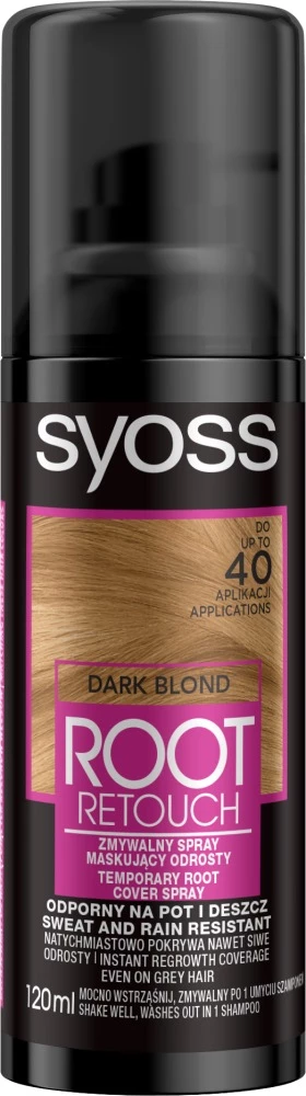Sprej për rrënjë Syoss Root Retouch për femra Ciemny Blond 120ml