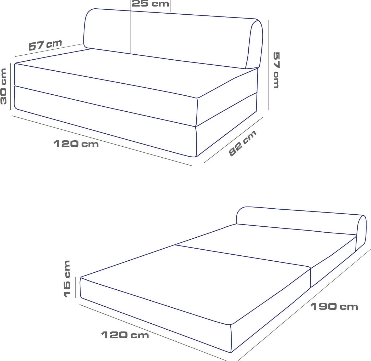 Divan-krevat dy ulëse, kadife bezhë, Atelier del Sofa, Magic