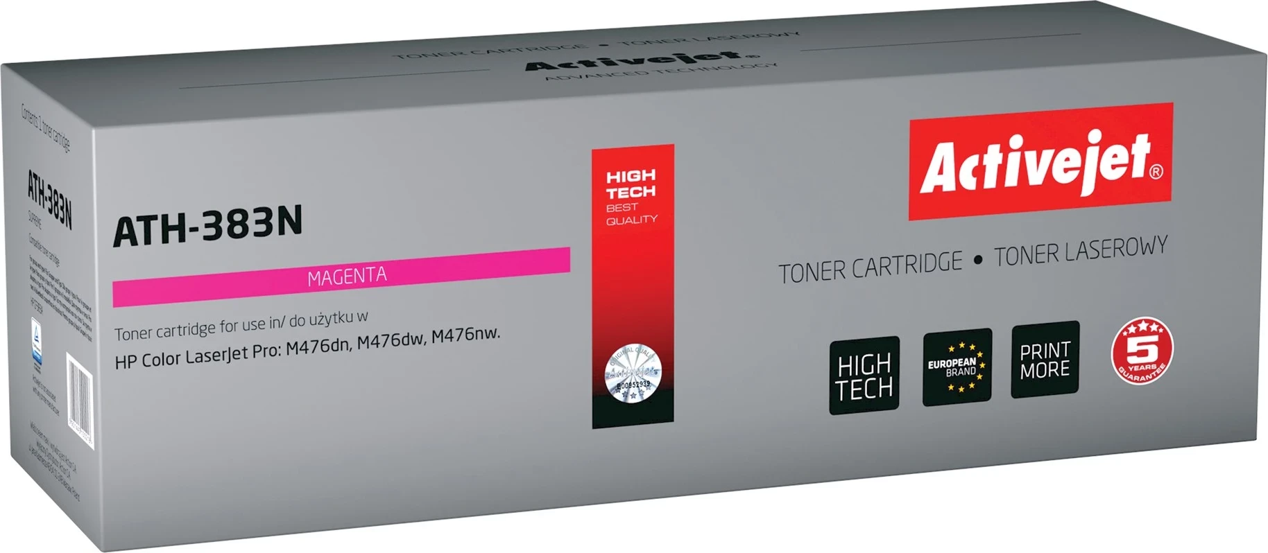 Toner zëvendësues Activejet ATH-383N për printer HP, i vjollcë