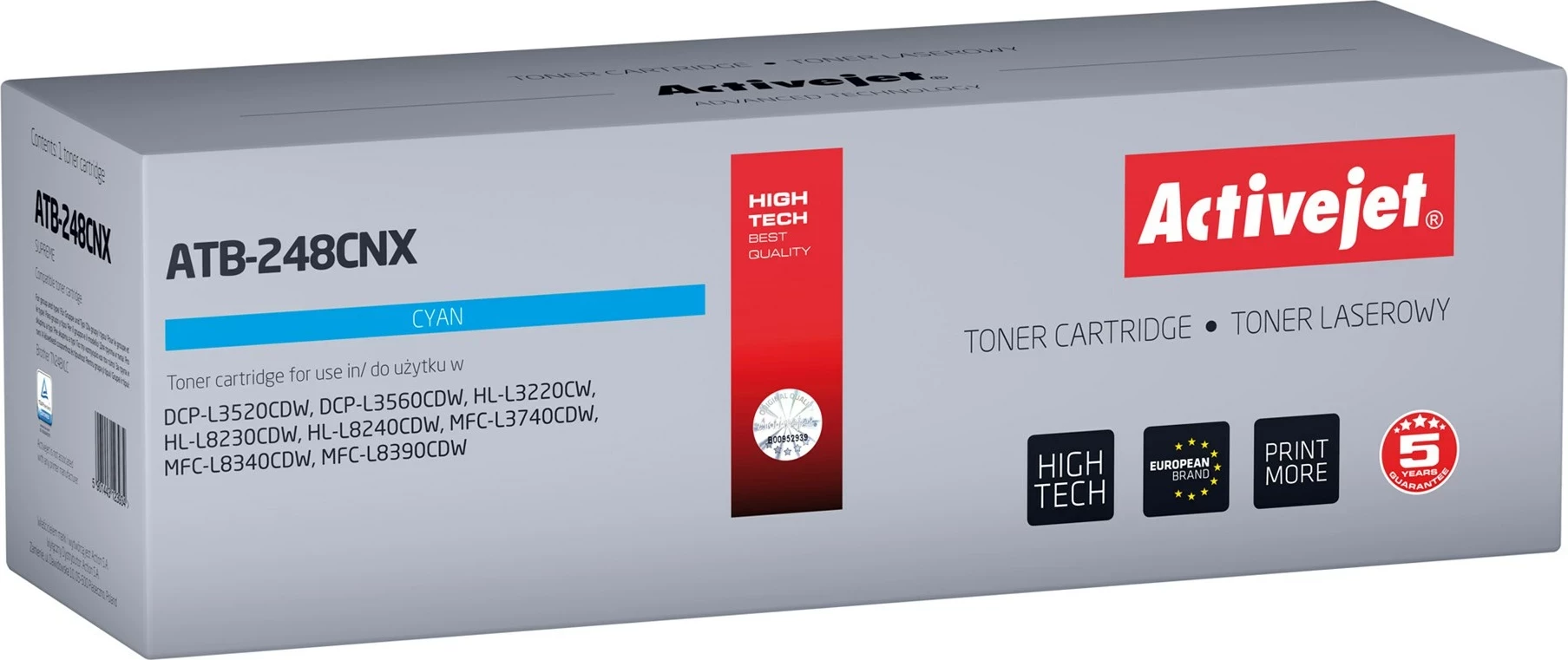 Toner Activejet ATB-248CNX për printer Brother, 2300 faqe, Blu