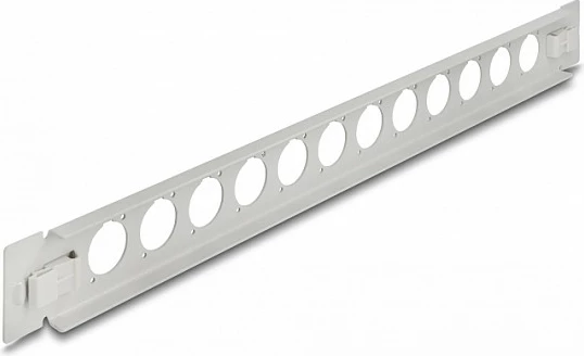 Patch panel DeLOCK 19" D-Type 12 porta, 1U, metal, gri