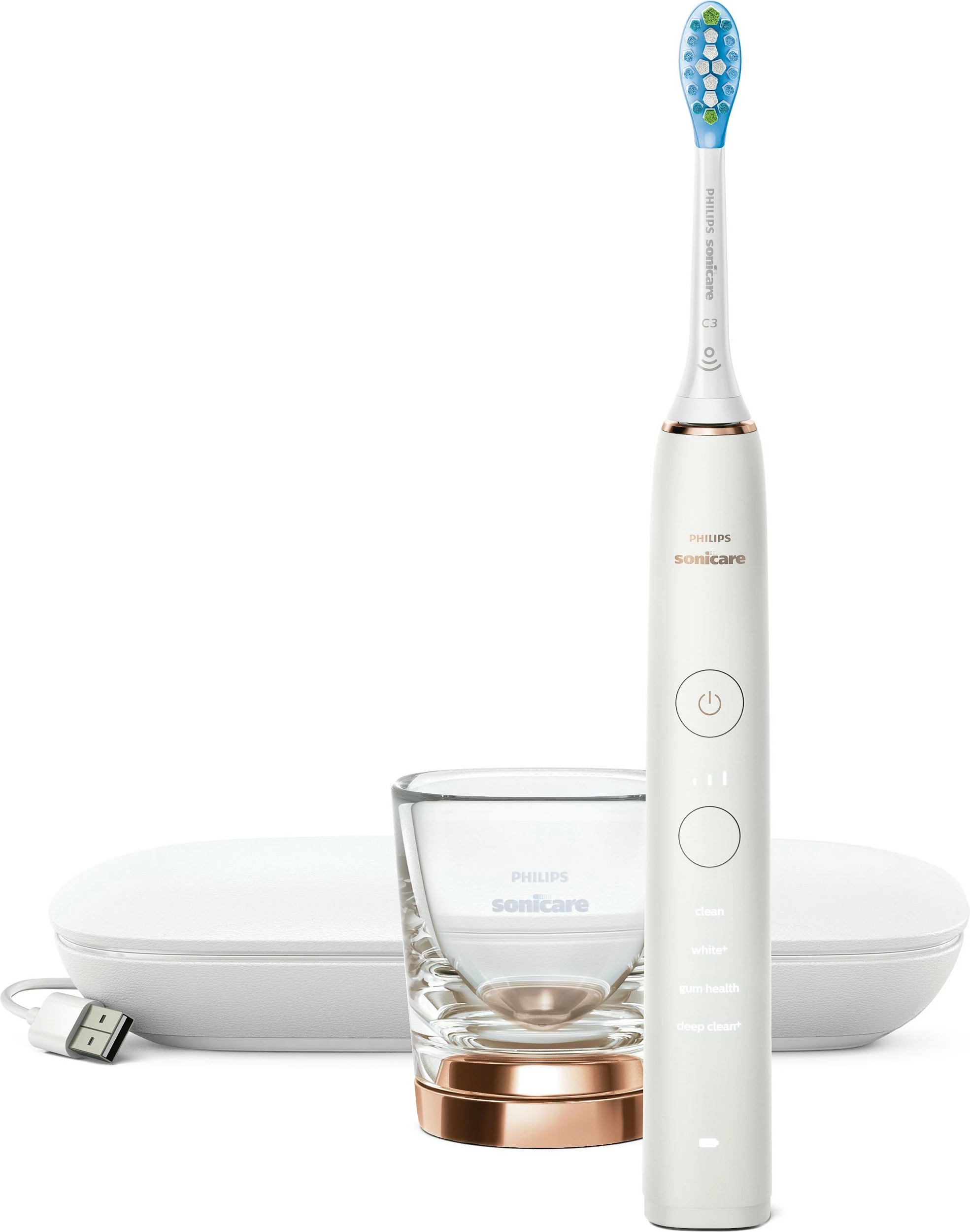 Furçë dhëmbësh elektrike Philips Sonicare HX9911, rozë ari