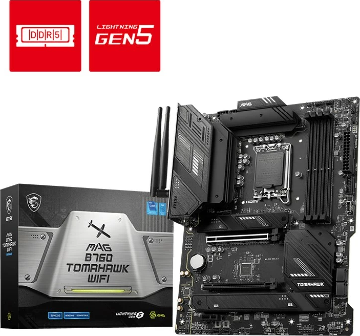 Pllakë amë MSI MAG B760 TOMAHAWK WIFI LGA 1700 ATX