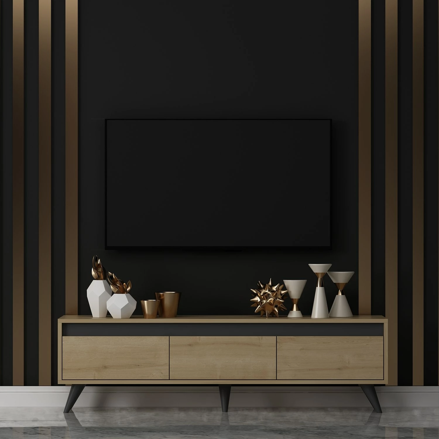 Komodë TV Hanah Home, Century - ngjyrë lis safir