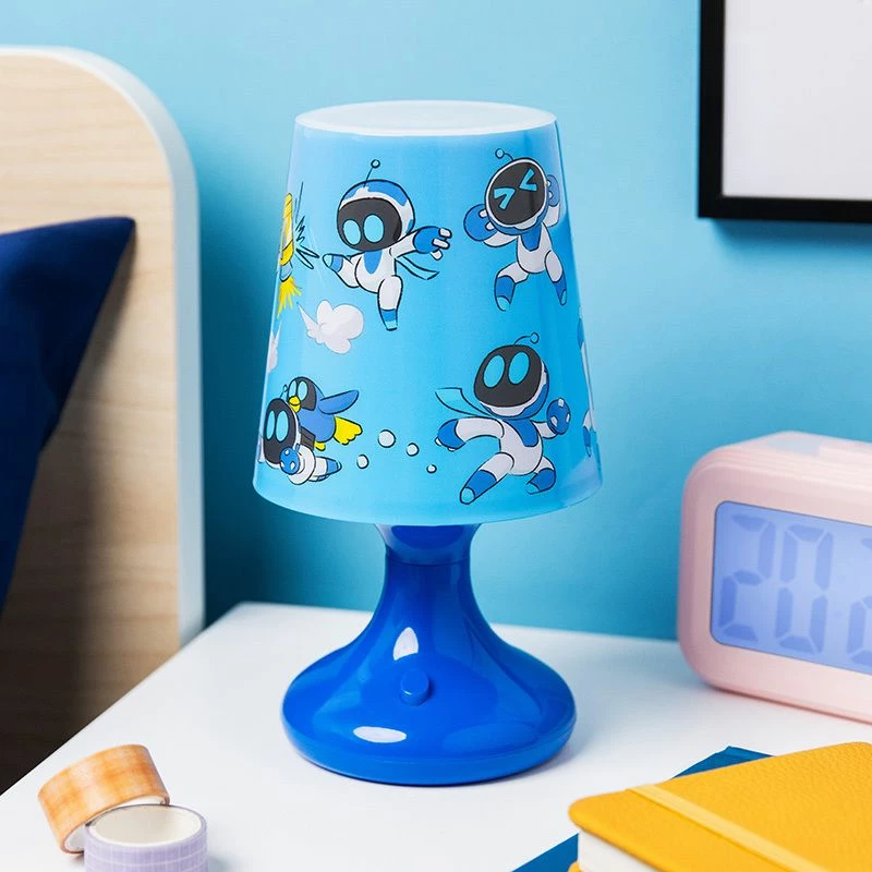 Lampë tavoline Paladone Astro Bot 18.5 cm, me ndërrim ngjyrash, 3xAA, blu