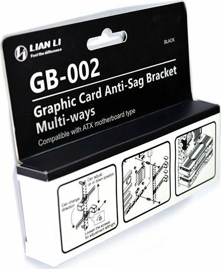 Mbajtëse karte grafike Lian Li GB-002 anti-sag, e zezë