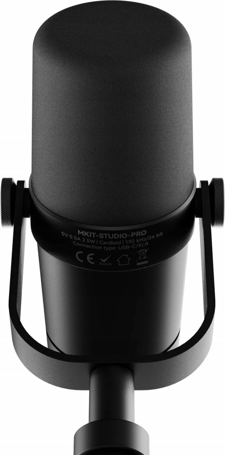 Mikrofon Mozos MKIT Studio Pro dinamik kardioid 192kHz/24-bit USB-C/XLR/3.5mm, set me stativ tavoline, i zi