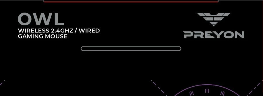 Maus gaming PREYON Owl Wireless POW35B, 16000 DPI, 2.4GHz/USB, RGB, i zi