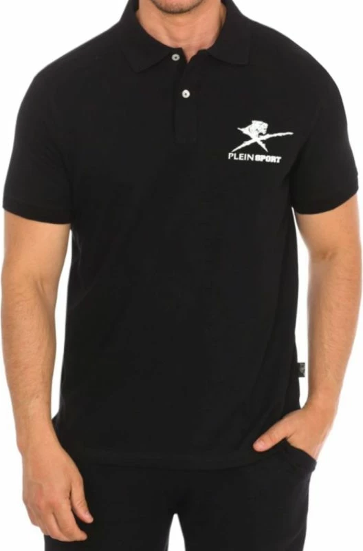 Maicë Polo për meshkuj Plein Sport, e zezë