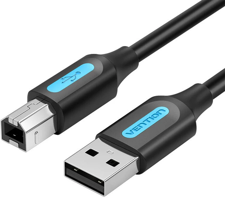 Kabllo USB 2.0 A në USB-B Vention COQBL, 10m, e zezë