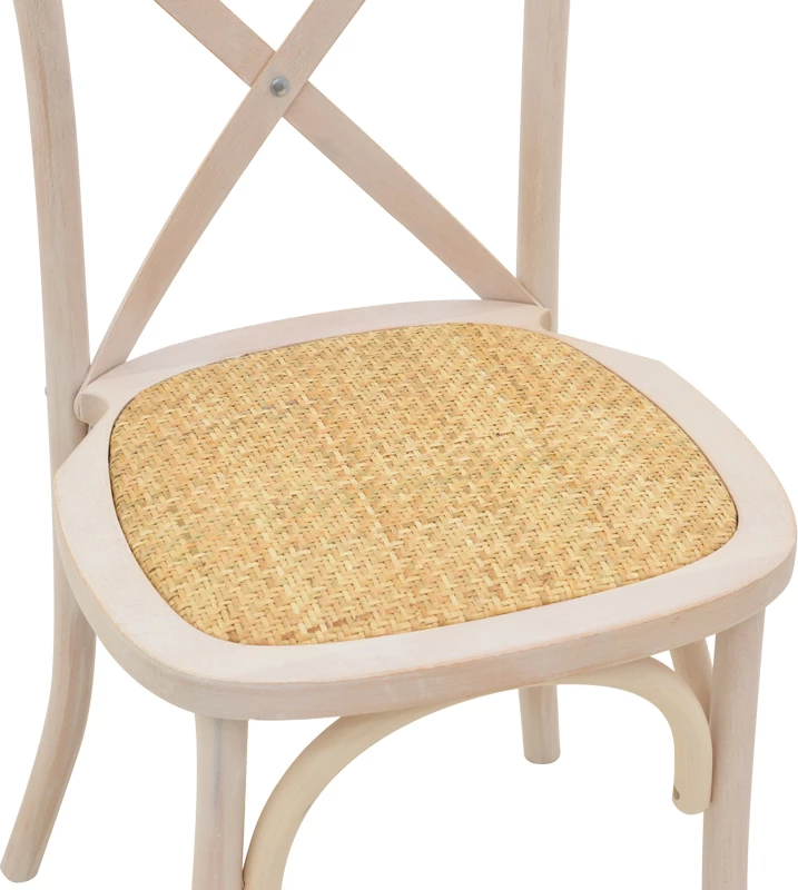 Karrige Dylon e grumbullueshme, dru ahu, sedilje natyrale prej ratan, 48x52x89cm