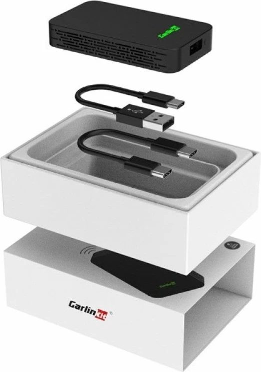 Adapter wireless për makinë CARLINKIT 5.0 2Air, i zi
