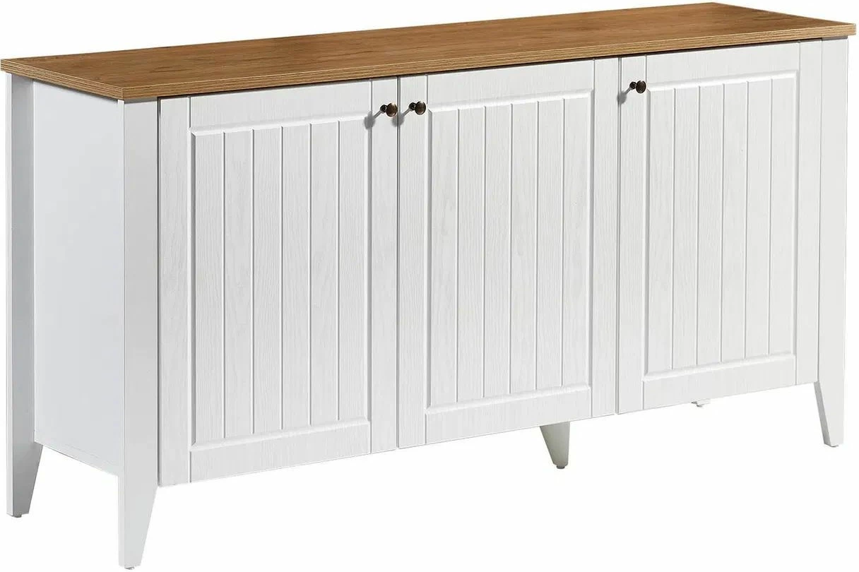 Konsol Skye Decor, Tuval 067, ngjyrë lis dhe e bardhë, 150x76x39cm
