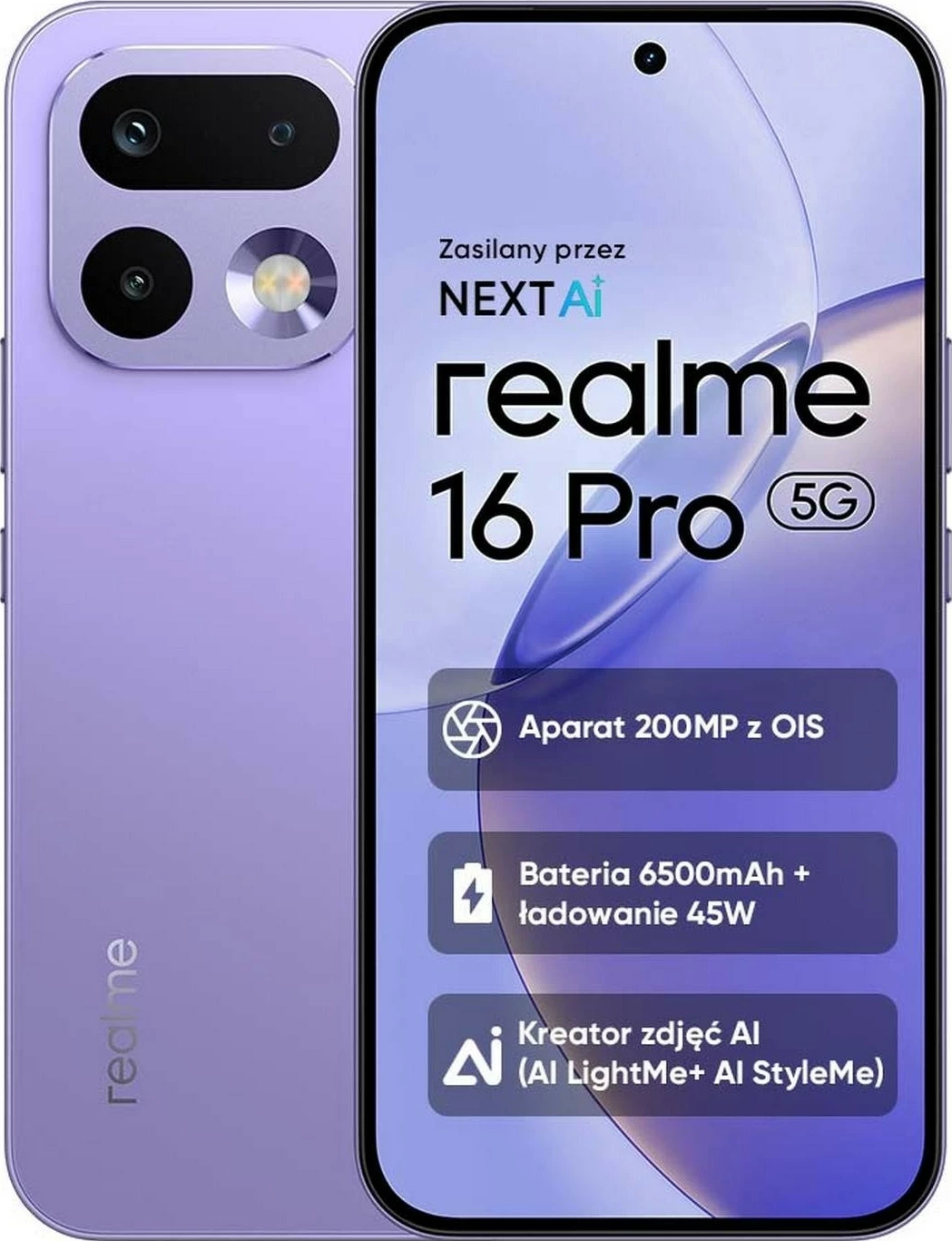 Celular Realme 16 Pro 5G 8GB 512GB Orchid Purple