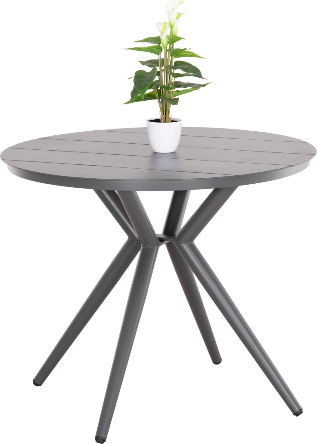 Tavolinë e jashtme rrethore, ngjyrë gri, FH6289.01, Φ90Χ74H cm