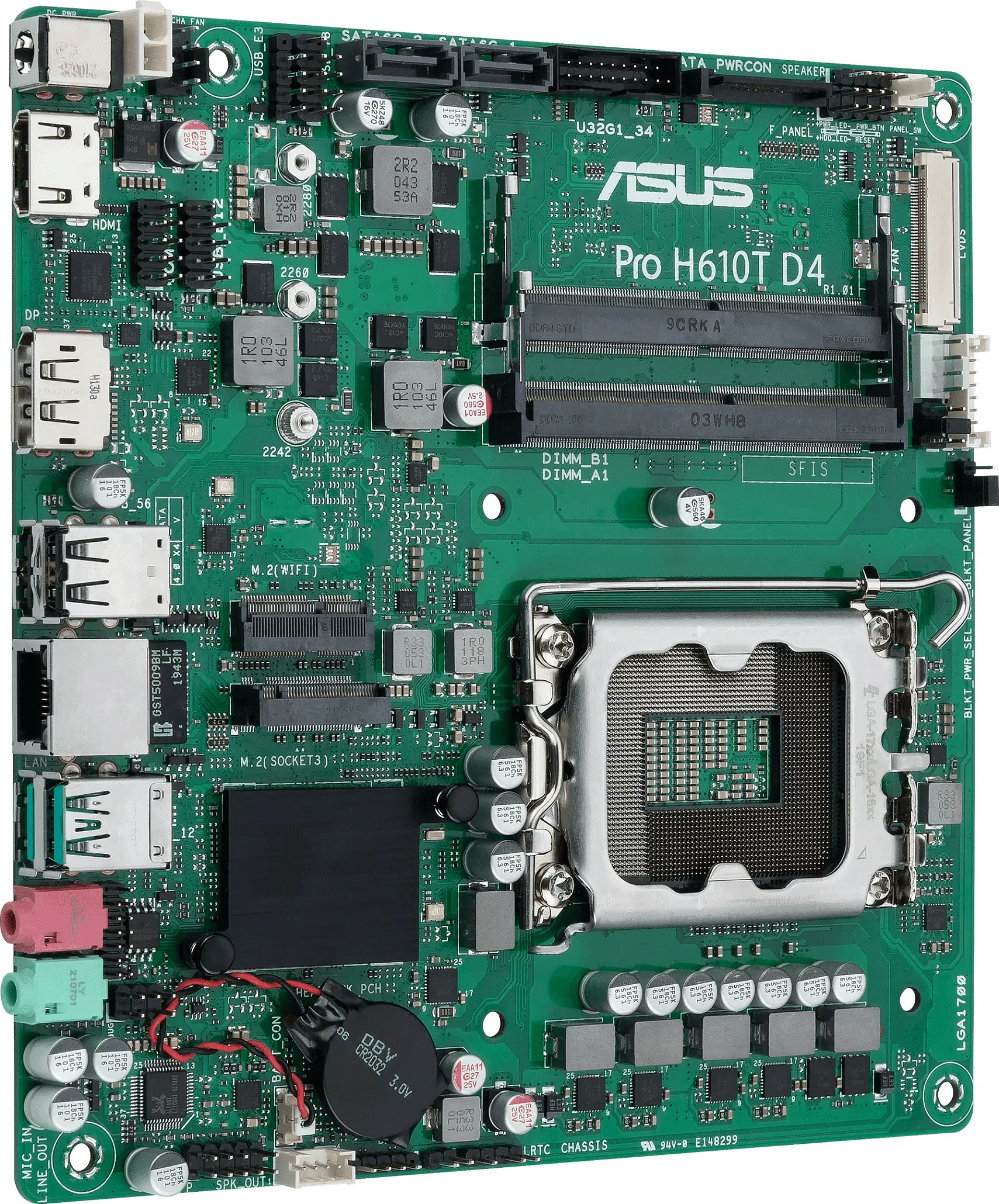 Pllakë amë ASUS Pro H610T D4 mITX DDR4