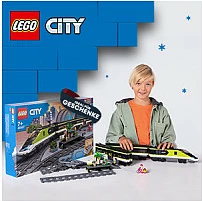 Set ndërtimi LEGO City Express Passenger Train, 7 vjeç e lart, plastik, 764 pjesë, shumëngjyrësh