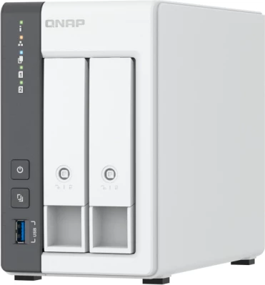 NAS server QNAP TS-216G, 2-bay (2 disqe), 4GB RAM, 2.5GbE, bardhë