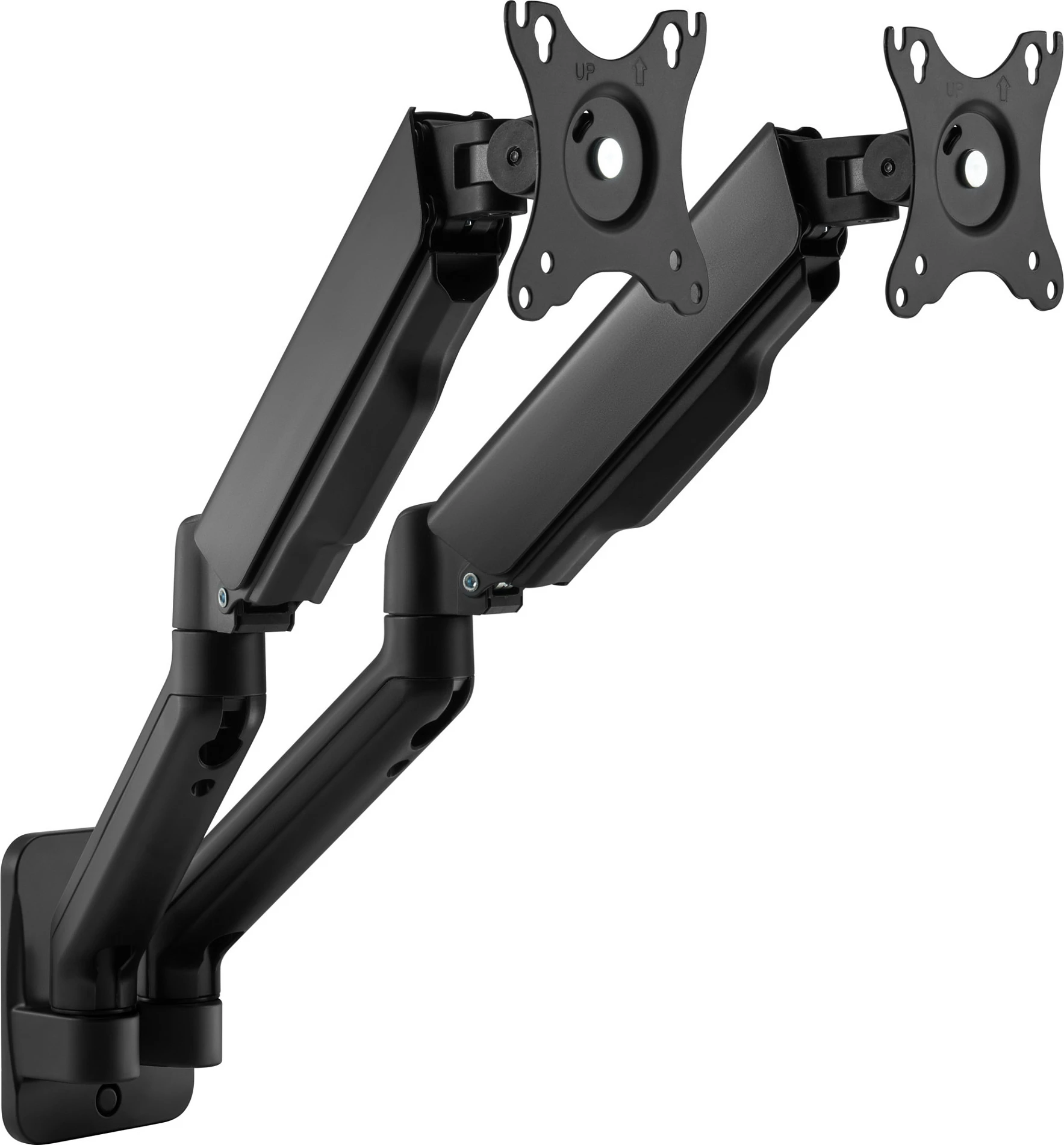 Mbajtëse muri për monitor EQUIP, 2x 17-32", VESA 75x75/100x100, rrotullim 180°, 9 kg për ekran, e zezë