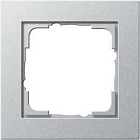 Kornizë për çelës muri GIRA E2, 1 vend, 80.8x80.8 mm, screwless, ngjyrë alumin
