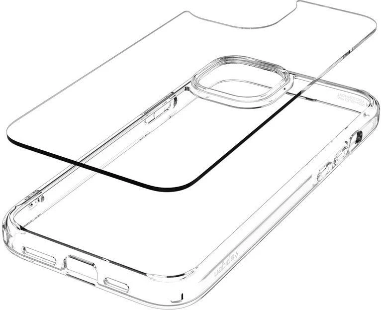 Mbështjellës Spigen Crystal Hybrid për iPhone 15 Plus, Transparent