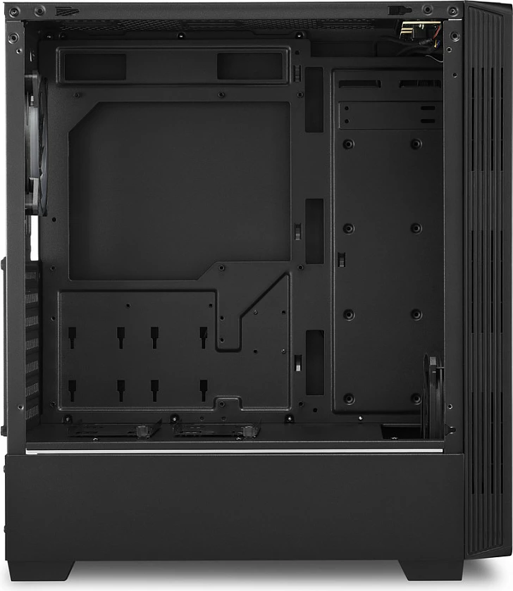 Kasë Sharkoon RGB LIT 200, Midi Tower, ATX, micro ATX, Mini-ITX, e zezë, RGB