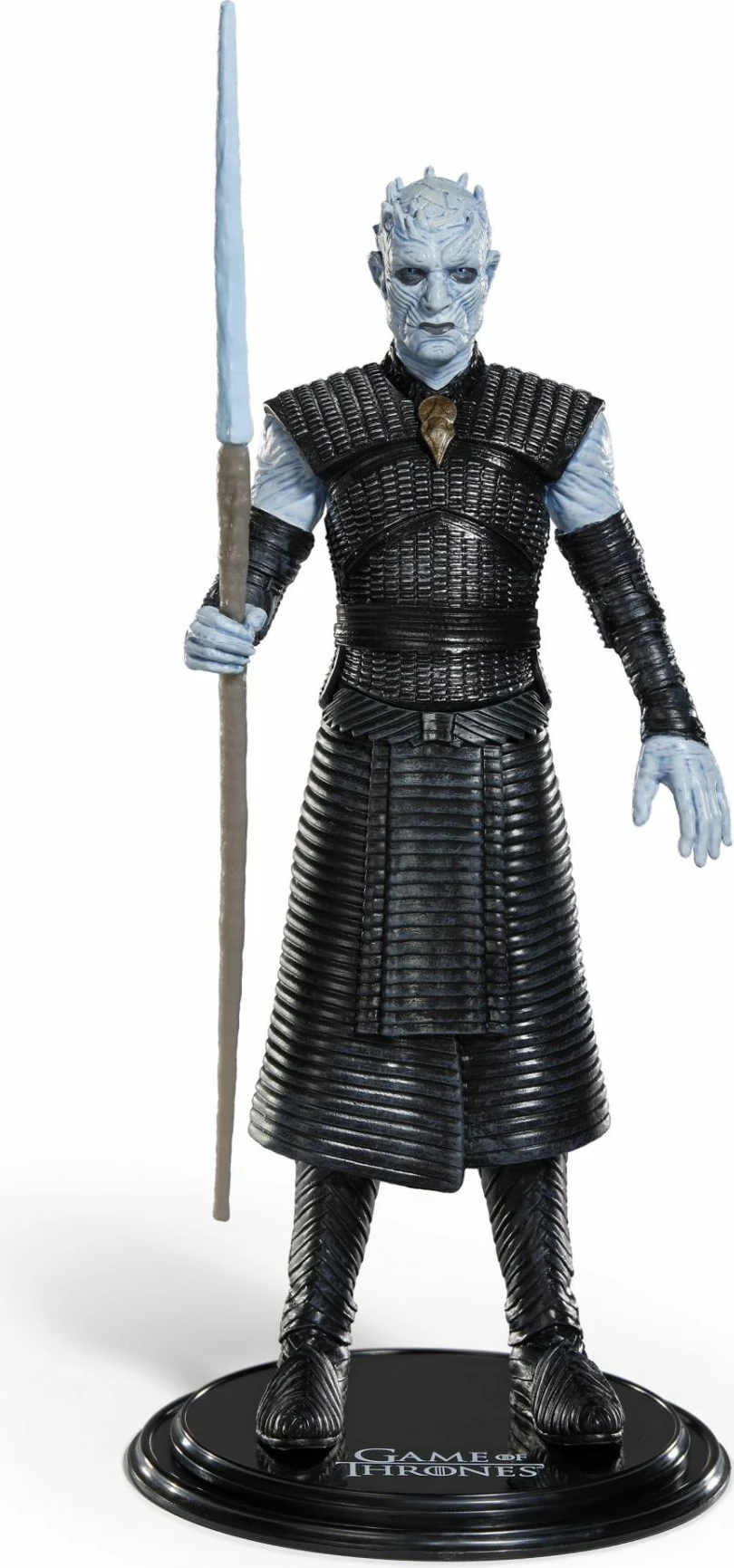 Figurinë NOBLE COLLECTION Bendyfig Game of Thrones Night King 18 cm, me shtizë akulli, blu/zezë