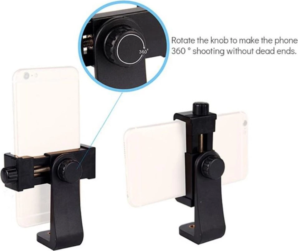 Mbajtës gjoksi për kamera sportive, Hurtel, 360° tripod rrotullues, qëndrim telefoni, i rregullueshëm, e zezë