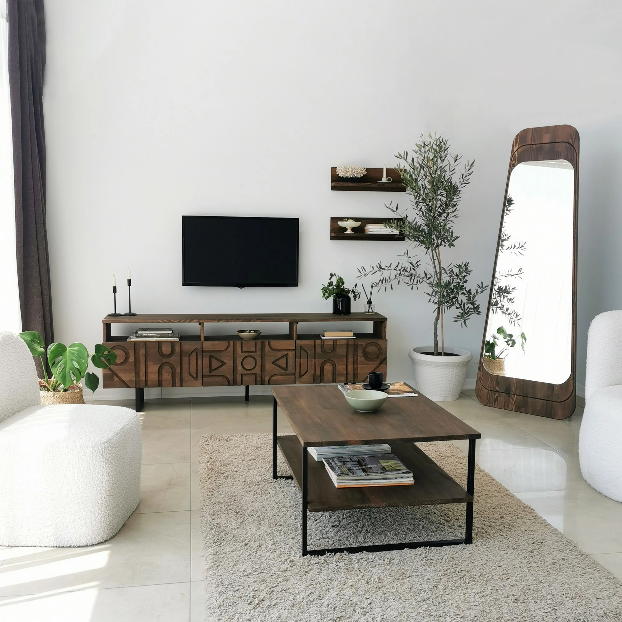 Tavolinë kafeje Hanah Home, Neta, ngjyrë arre